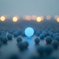 Illuminated Sphere in a Sea of Orbs Royalty Free Stock Photo