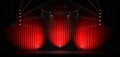 Illuminated stage dark nackground 3D rendering Royalty Free Stock Photo