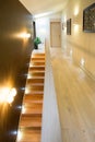 Illuminated stairs in luxury residence Royalty Free Stock Photo