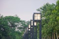 Street lamp in the Fushan Park. Royalty Free Stock Photo