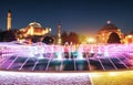 Illuminated Sultan Ahmed Mosque Royalty Free Stock Photo