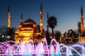 Illuminated Sultan Ahmed Mosque Blue before sunrise, Is Royalty Free Stock Photo