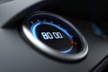 Illuminated tachometer shows engine\'s revolutions per minute Royalty Free Stock Photo