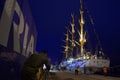 Illuminated tall ship Royalty Free Stock Photo