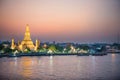 Illuminated Temple of Dawn or Wat Arun