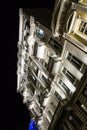 Illuminated tenement house Royalty Free Stock Photo