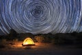 Joshua Tree National Park Star Trails Royalty Free Stock Photo