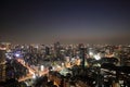 Illuminated Tokyo skyline during sunset Royalty Free Stock Photo