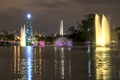 Illuminated traditional Christmas tree in Ibirapuera, at night, it is of the attraction in the south zone of the city of Sao Paulo