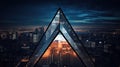 illuminated triangle light