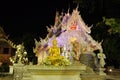 Illuminated Wat Sri Suphan Silver Temple in Chiang Royalty Free Stock Photo