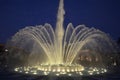 Illuminated water fountains in the Circuito Magico de Agua. Lima Peru Royalty Free Stock Photo