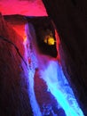 Illuminated waterfall Royalty Free Stock Photo