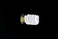 White CFL bulb glowing Royalty Free Stock Photo