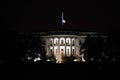 Illuminated White House building in Washington DC Royalty Free Stock Photo