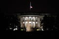 Illuminated White House building in Washington at night. Royalty Free Stock Photo