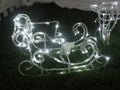 Illuminated white outdoor Christmas decorations