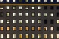 illuminated windows in a facade of a goverment building in Vienna