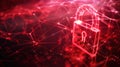 The Digital Padlock Network.AI generated image Royalty Free Stock Photo