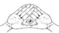 Illuminati Sign - Eye of God Royalty Free Stock Photo