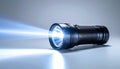 Illuminating Beam from a Modern LED Flashlight Royalty Free Stock Photo