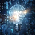Illuminating Digital Innovation: A Binary Lightbulb Concept