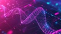 Dna helix analyzing genetic data and biology research Royalty Free Stock Photo