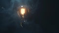Illuminating Innovation: Technology Light Bulb in Darkness
