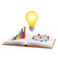 Illuminating knowledge and data insights Royalty Free Stock Photo