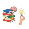 Illuminating knowledge through learning Royalty Free Stock Photo