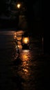 Illuminating lantern in the darkness Royalty Free Stock Photo