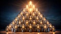 Illuminating Leadership A Hierarchical Structure of Metallic Light Bulbs Symbolizes Effective Management
