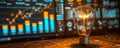 Illuminating Data Insights Bright Ideas in Analytics, Technology, and Innovation Showcased Through Illuminated Bulb and Dynamic