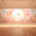 Illuminating Studio Dance Floor Mural, 4K