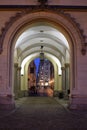 Illumination of the arch in Wroclaw