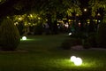 An illumination backyard light garden.