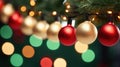 Illumination and decoration holiday concept Christmas garland bokeh lights over soft background Royalty Free Stock Photo