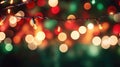 Illumination and decoration holiday concept Christmas garland bokeh lights over soft background Royalty Free Stock Photo