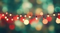 Illumination and decoration holiday concept Christmas garland bokeh lights over soft background Royalty Free Stock Photo