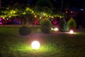 Illumination Park Light Garden With Electric Ground Ball Lantern.