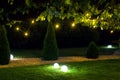 Illumination Park Light Garden With Electric Ground Ball Lantern.