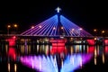 Illumination at Song Han Bridge Royalty Free Stock Photo