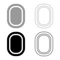 Illuminator of aircraft airplane window airliner porthole plane interior set icon grey black color vector illustration image Royalty Free Stock Photo