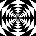 Illusion Abstract black and white pattern. Monochrome pattern. Optical illusion. Op art.