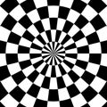 Illusion Abstract black and white pattern. Monochrome pattern. Optical illusion. Op art.