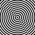 Illusion Abstract black and white pattern. Monochrome pattern. Optical illusion. Op art.