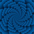 Illusion art abstract flower mandala decorative pattern blue background square