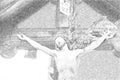 Illusion of crucifixion of Jesus Christ