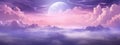 illusion image of heaven with slight purple background