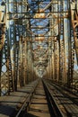 illusion of neverending train bridge